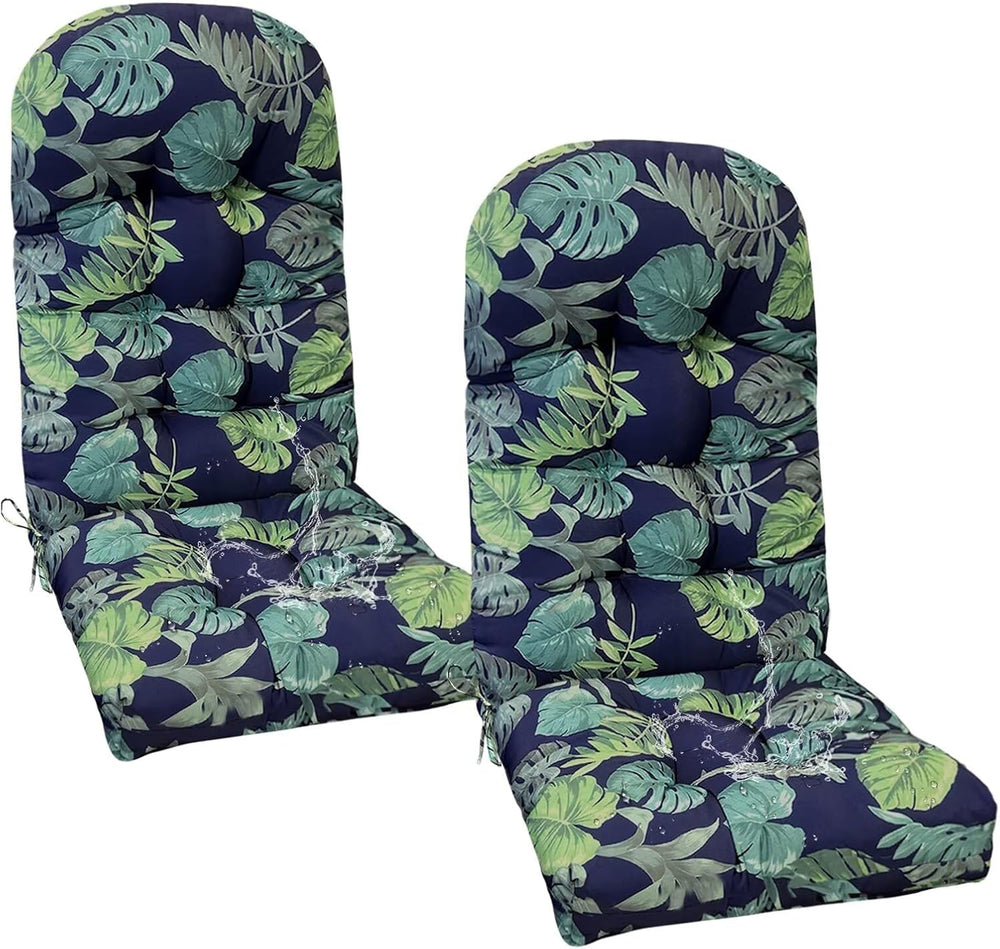 Outdoor Adirondack Chair Cushions Floral Set of 2 for Patio Furniture