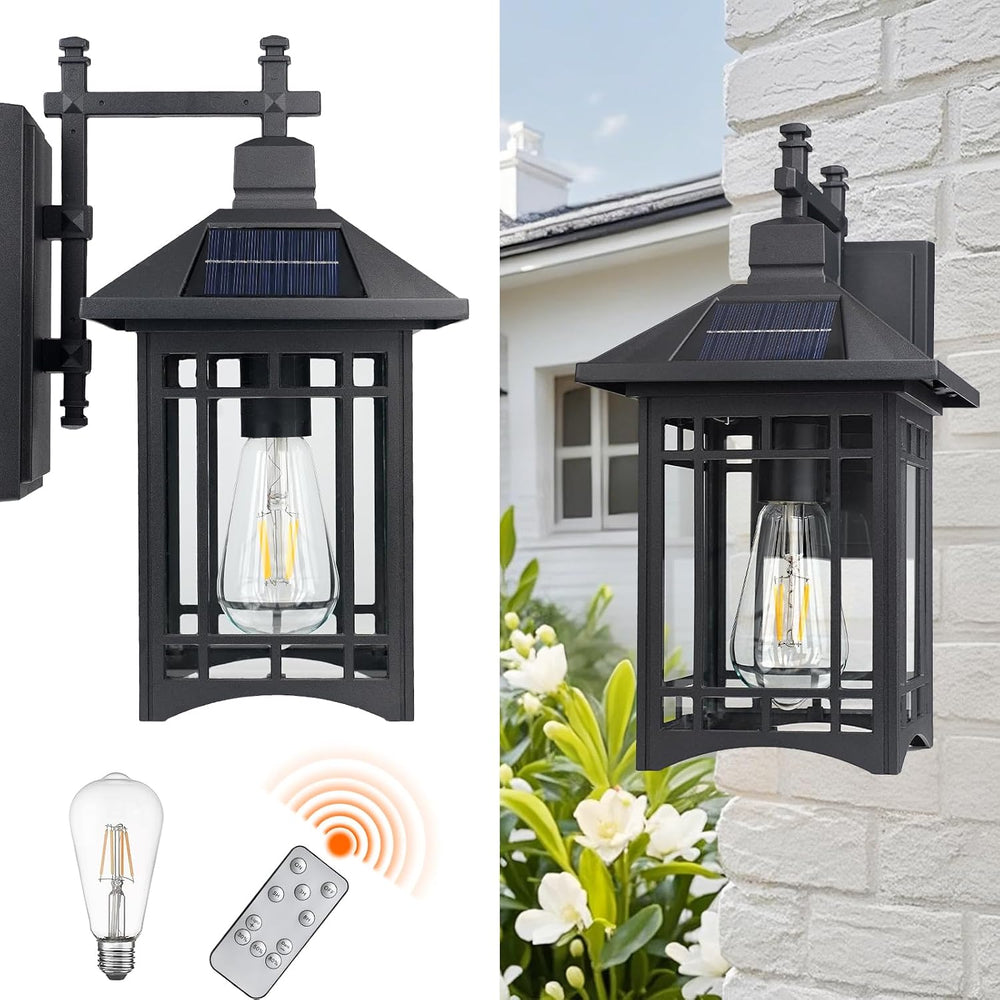 Solar Outdoor Wall Light,Exterior Lighting fixtures,Modern Black Exterior Lig...