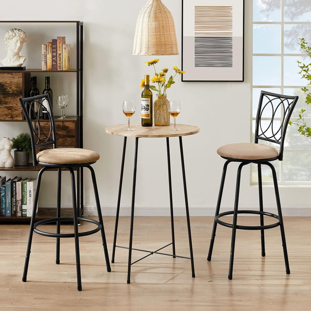 VECELO Adjustable Counter Stools, Steel Bistro Pub Chairs, Bar Stools with 36...