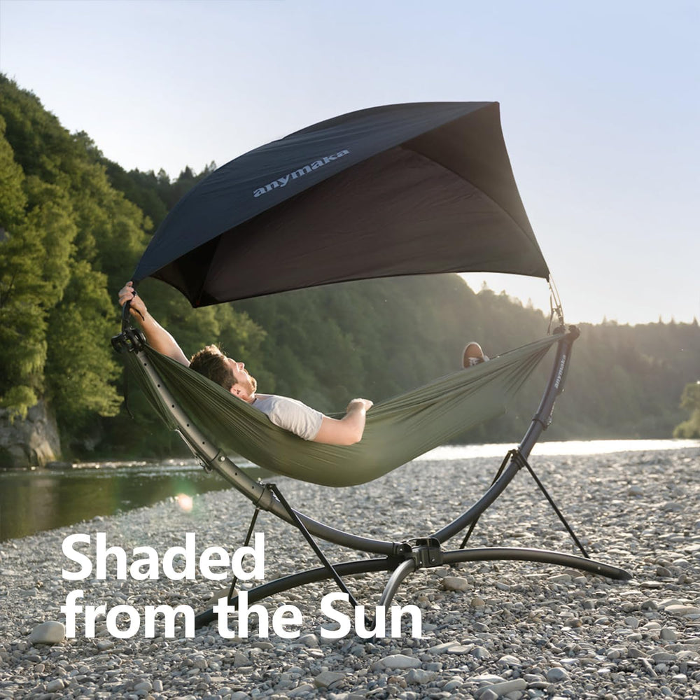 anymaka Set Up in 3 Seconds Adjustable Portable Aluminum Alloy Hammock Stand ...