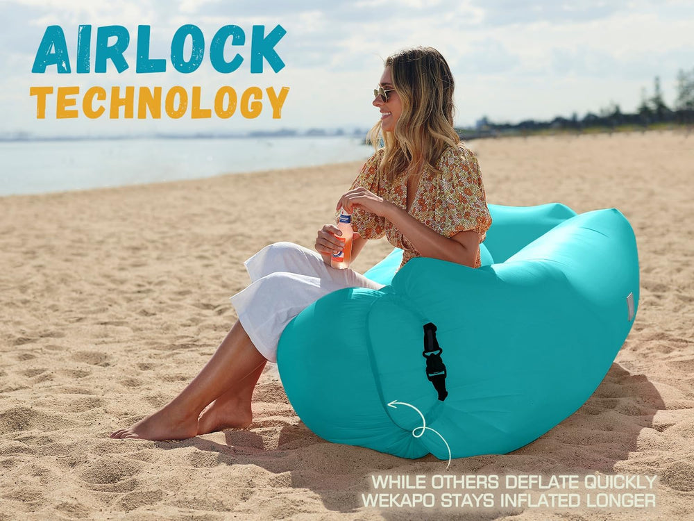 WEKAPO Inflatable Couch Air Lounger Chair - Camping & Beach Accessories, ...