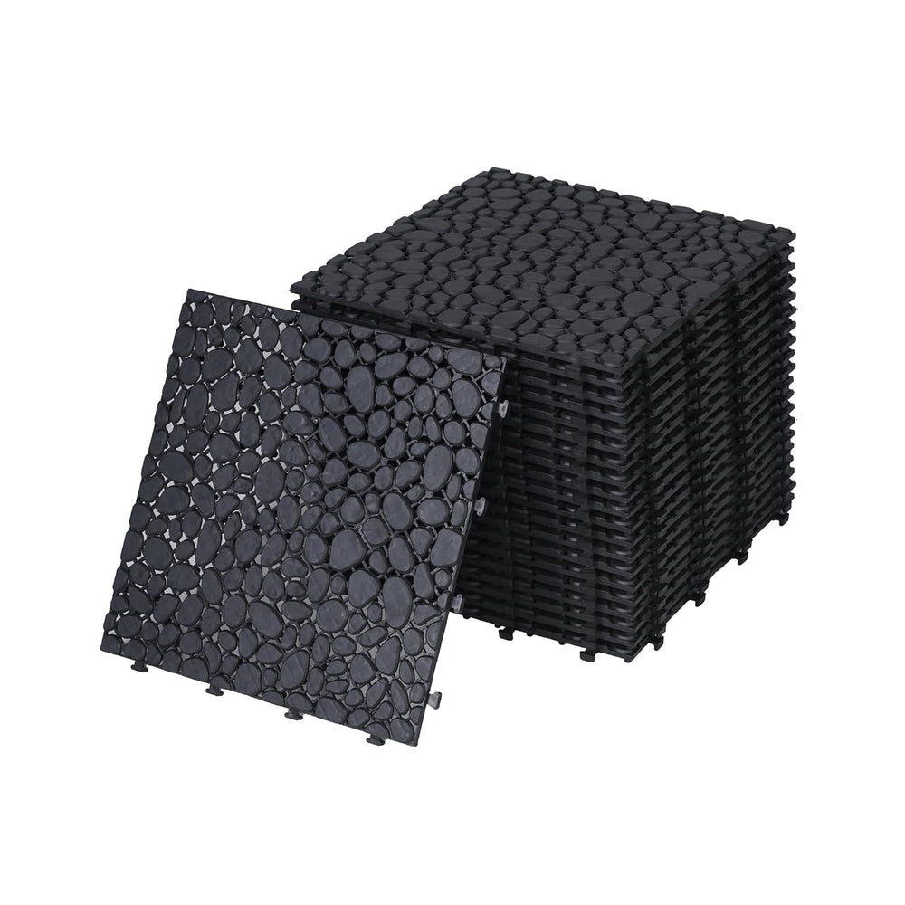 60 Pcs Interlocking Deck Tiles - 12" x 12" Waterproof Indoor Outdoo...