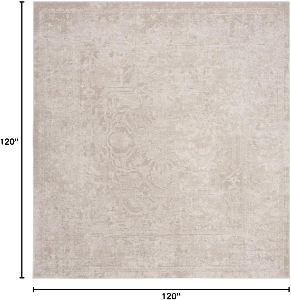 SAFAVIEH Area Rug 10' Square - Reflection Collection - Large - Cream &...