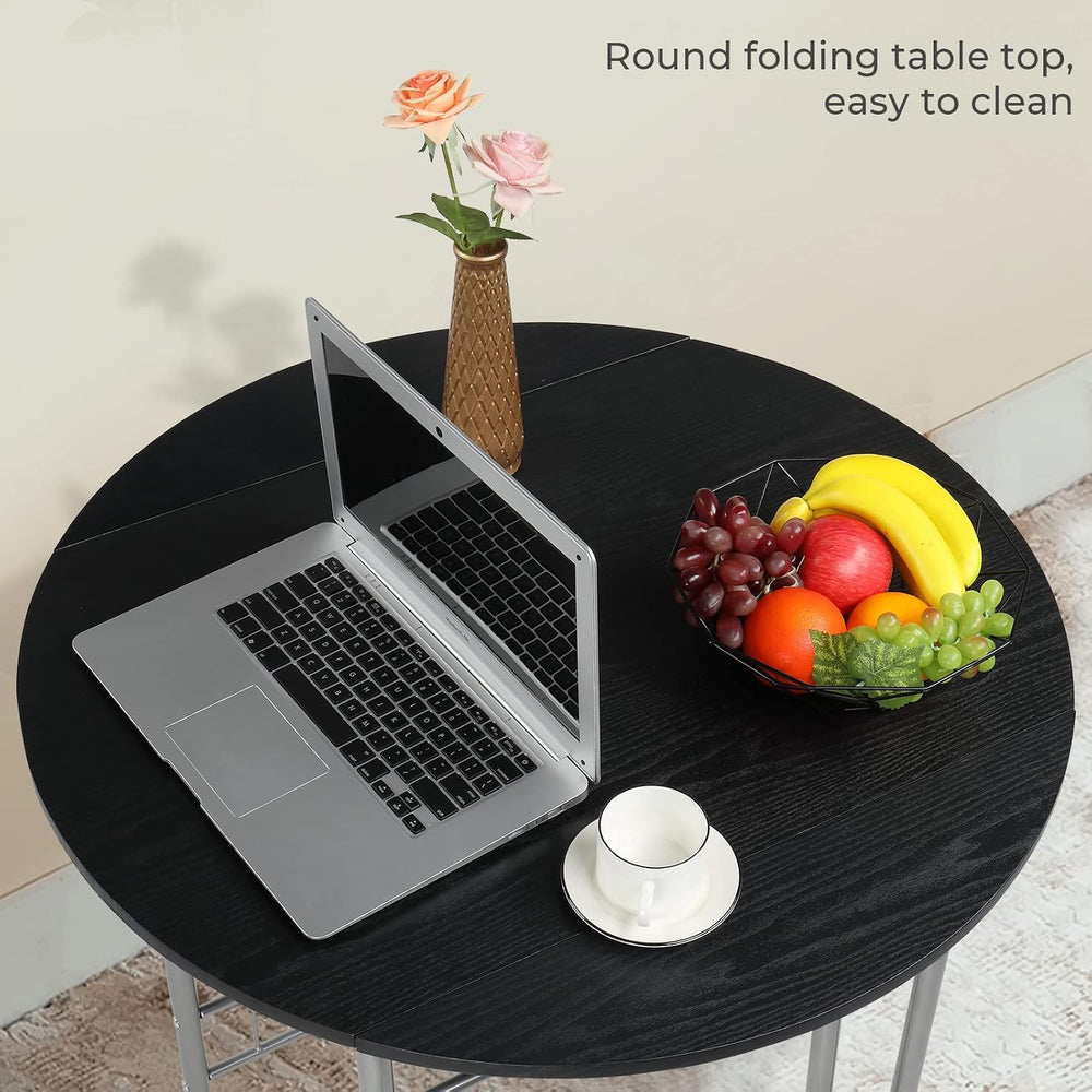 VINGLI 31.5" Drop Leaf Dining Table Set for 2, 3 Pieces Dining Table wit...