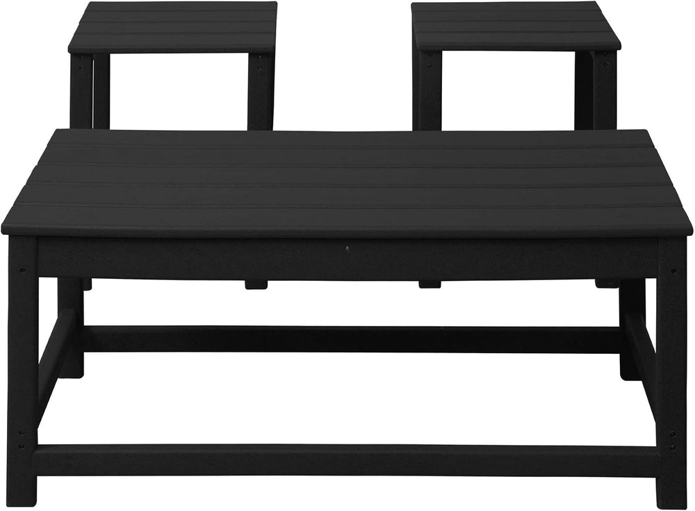 WestinTrends Malibu 3-Piece Set Outdoor Coffee and Side Table for Adirondack ...
