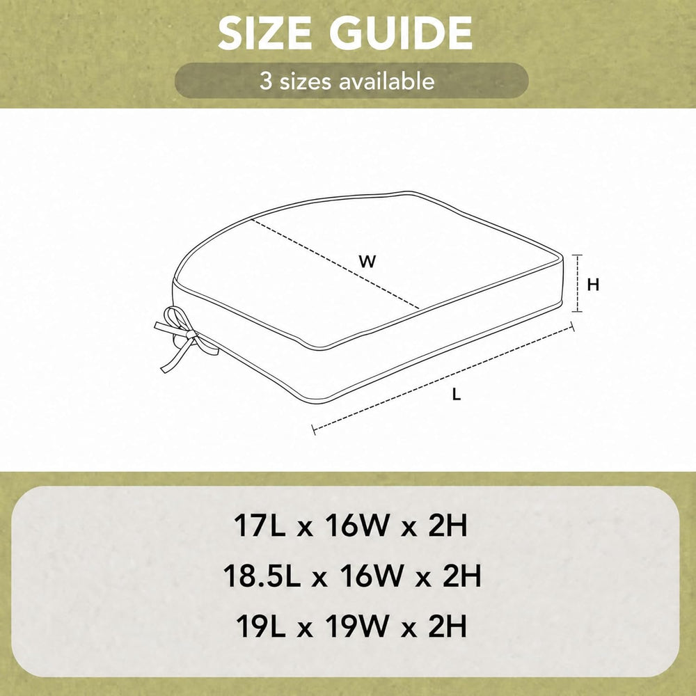Outdoor Chair Cushions, Fade-Resistant & Water-Resistant, D Shaped Patio ...