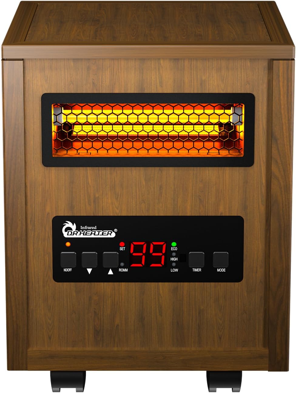 DR. Infrared Heater DR-123 Indoor Portable Space Heater with Remote Control, ...