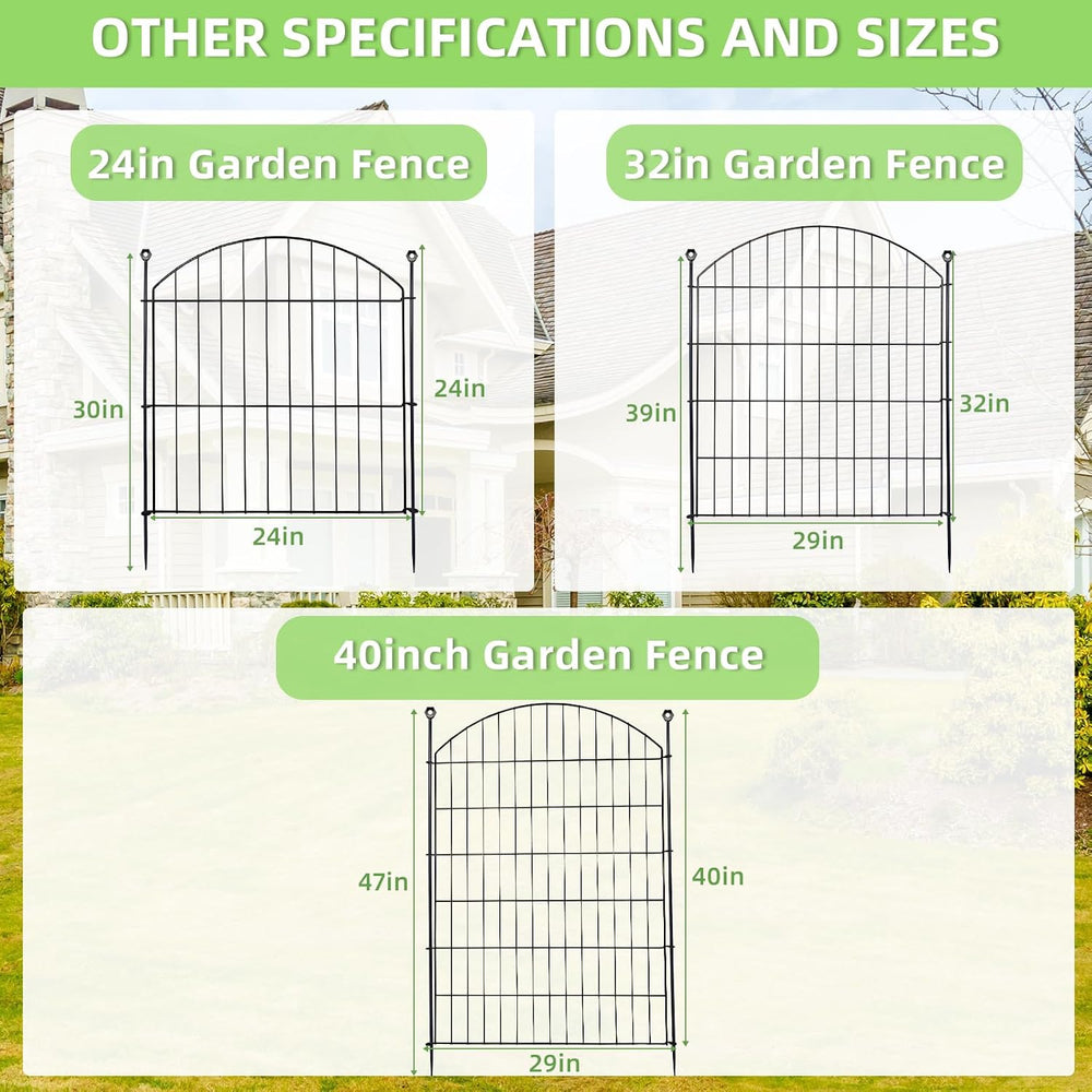 Decorative Garden Fence, 24in (H) x 20ft(L) No Dig Fence