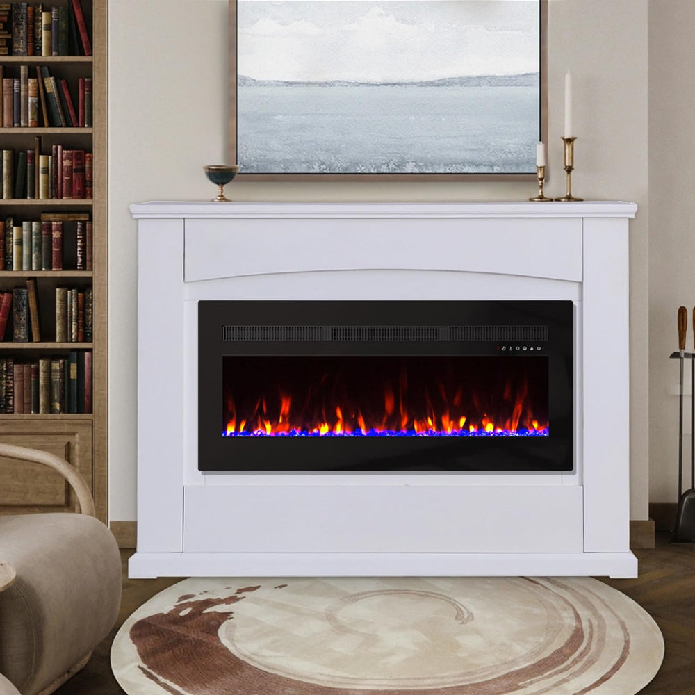 Panana Electric Fireplace Heater Wall Mounted, 60 inch Wide Recessed Electric...