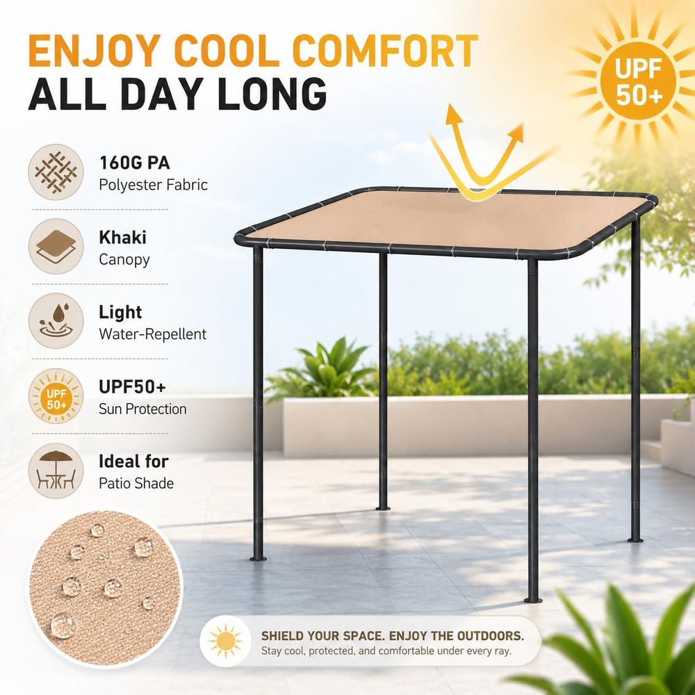 Aoxun 8x5 Lean to Canopy,Freestanding Sloped Roof Pergola Porch Awning