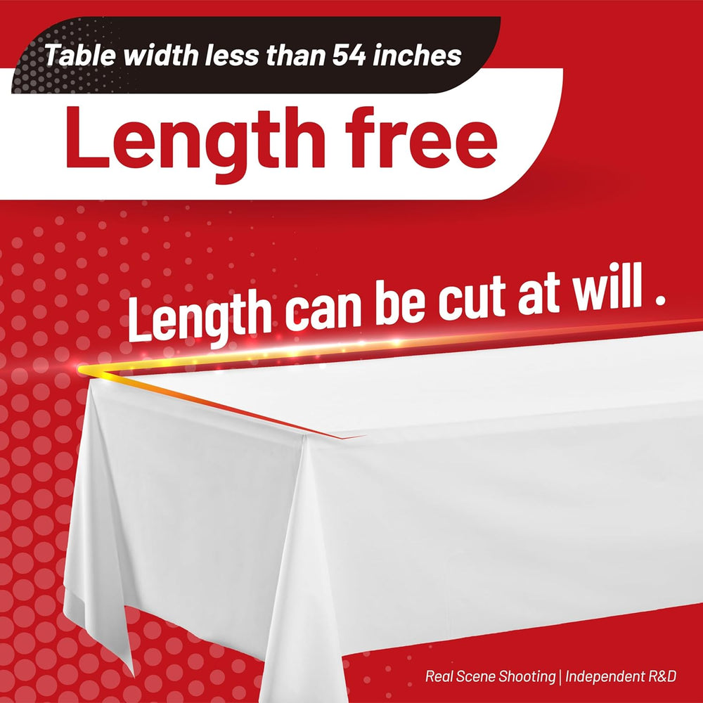 Plastic Table Cloth, 310 Ft X 54 in Disposable Tablecloth Roll
