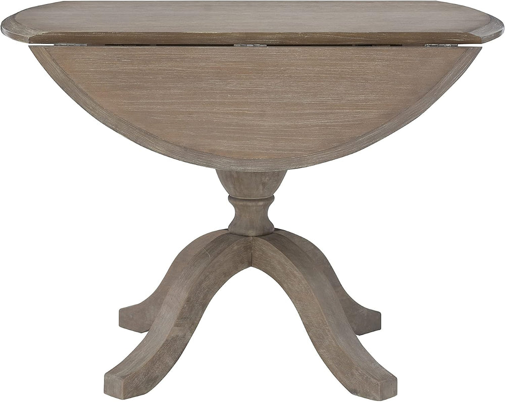 Linon Home Decor Mauro Antique Rustic Brown Drop Leaf Small Dining Table with...