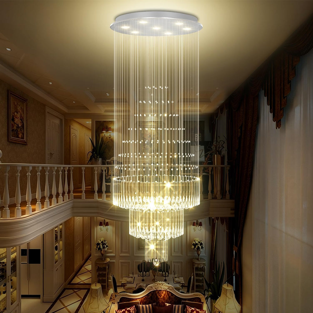 Flashing God D24''XH86'' Large Crystal Chandelier Modern Crys...
