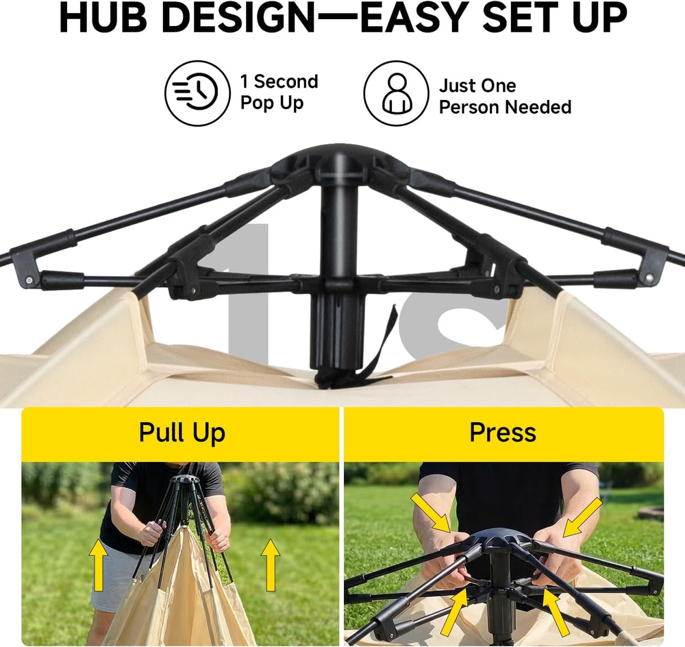 Alvantor® Screen House Gazebo, 4-6 Person Pop Up Screen Tent, Instant Screen ...