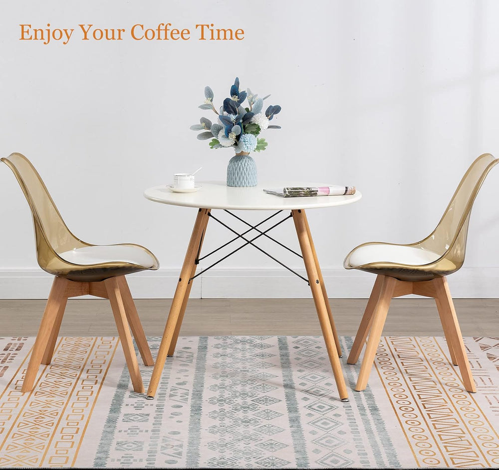 ANOUR Modern Dining Chairs Set of 2, Clear Kitchen Chairs, Acrylic Accent Cha...