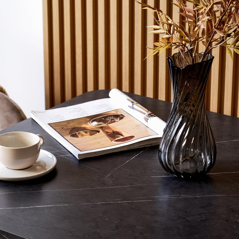 Square Modern Dinning Table 30 inches for 2-4 Bistro Tulip Table with Faux Ma...