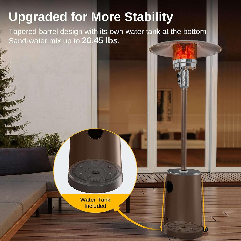 EAST OAK 50,000 BTU Patio Heater with Sand Box, Table Design, Double-Layer St...