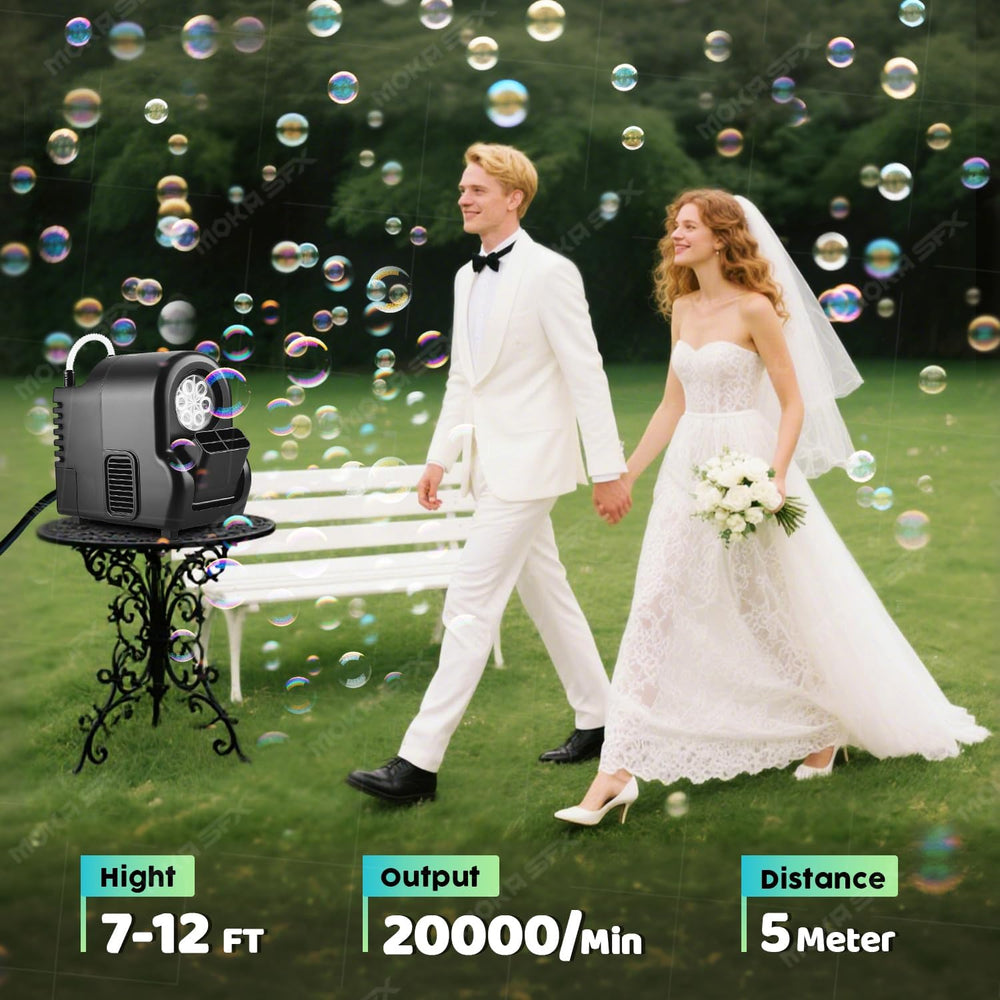 Moka Intelligent Fuel-efficient Bubble Machine with Remote Control & Batt...