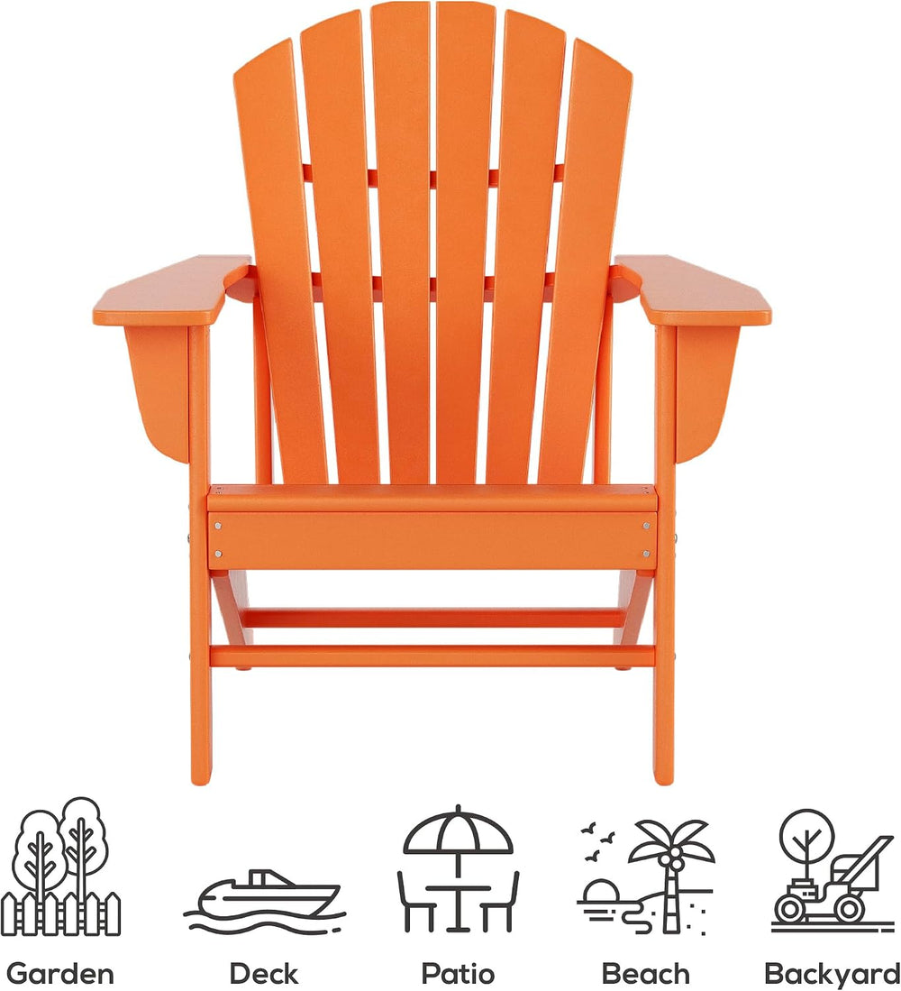 WestinTrends Dylan Outdoor Adirondack Chair (Set of 2), Orange