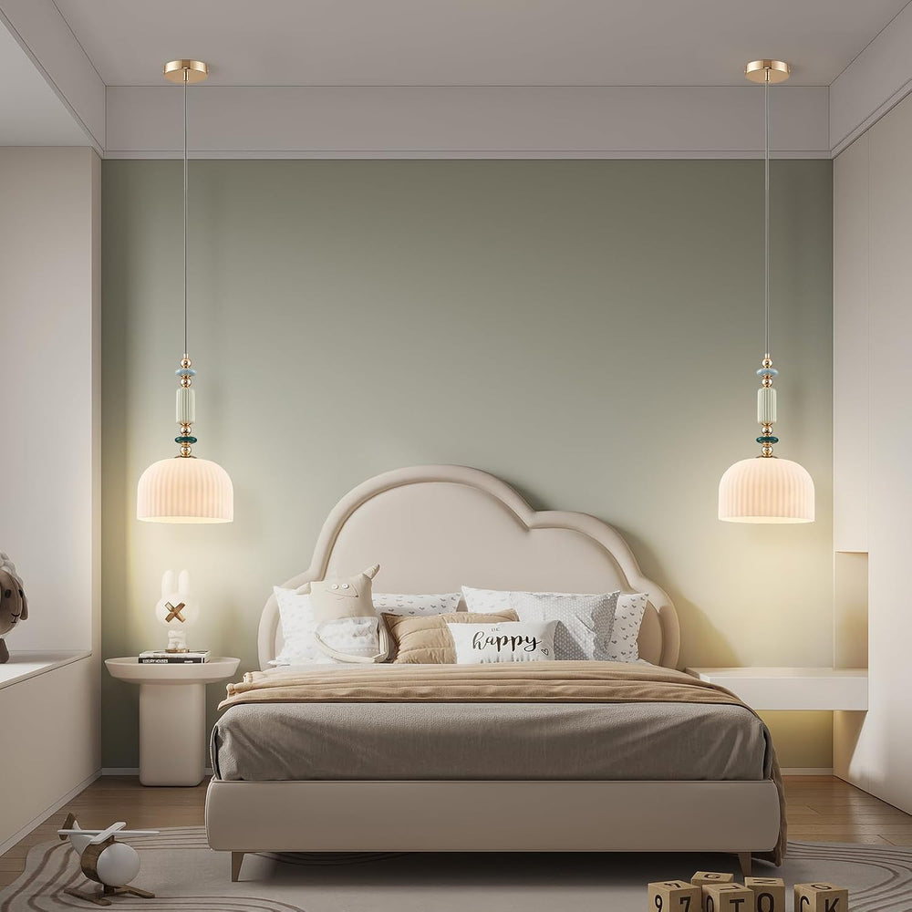Pendant Light Modern Pendant Lighting Fixture Hanging Lamp Milk White Glass H...