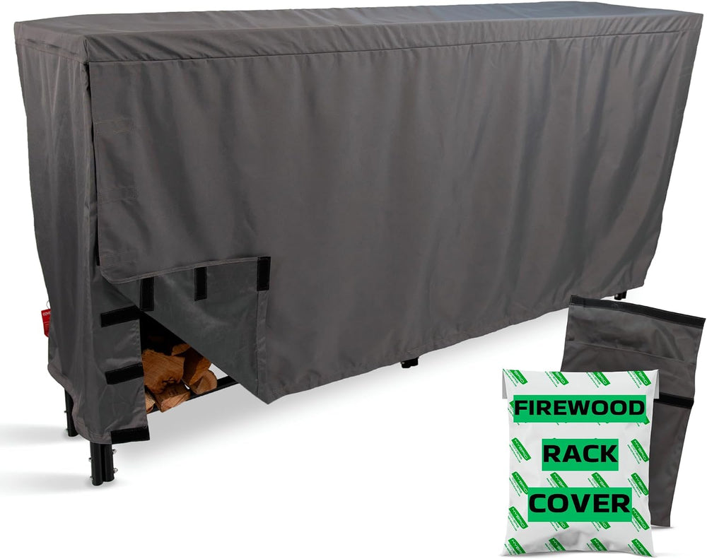 Firewood Rack Cover V2.0 | 8ft Heavy Duty Firewood Log Rack Cover, 600D Marin...