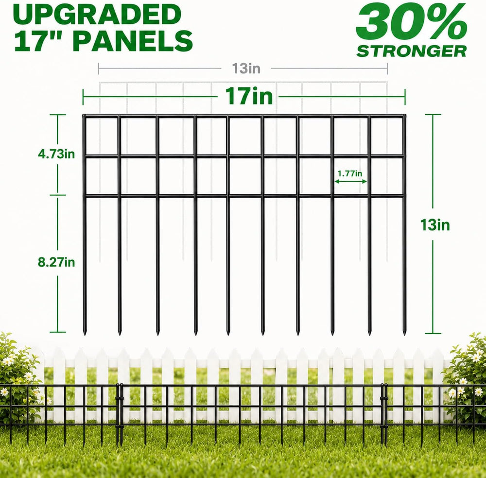 Animal Barrier Fence, 42.5ft x 13in, 30 Panels No Dig Garden Fence for Dogs