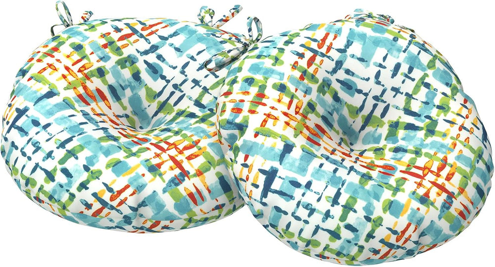 Outdoor Bistro Chair Cushions, Water Repellent Furniture Chair Pads Set of 2,...