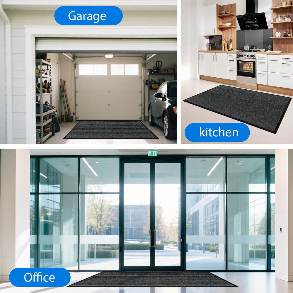 3' X 5' Durable Front Door Mat Indoor Outdoor Entrance, Commercial Do...