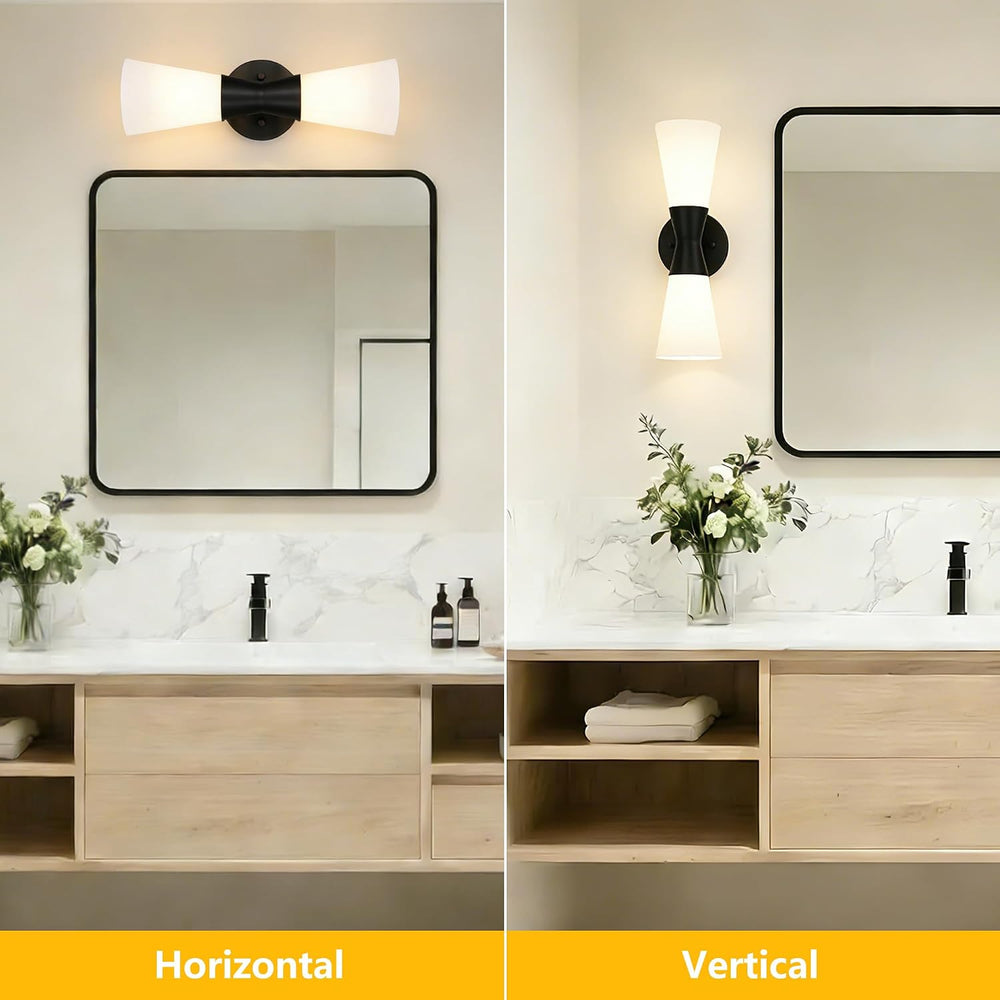 Wall Sconces Set of 2 for Bathroom, Modern Indoor Vanity Light Fixtures 15&qu...