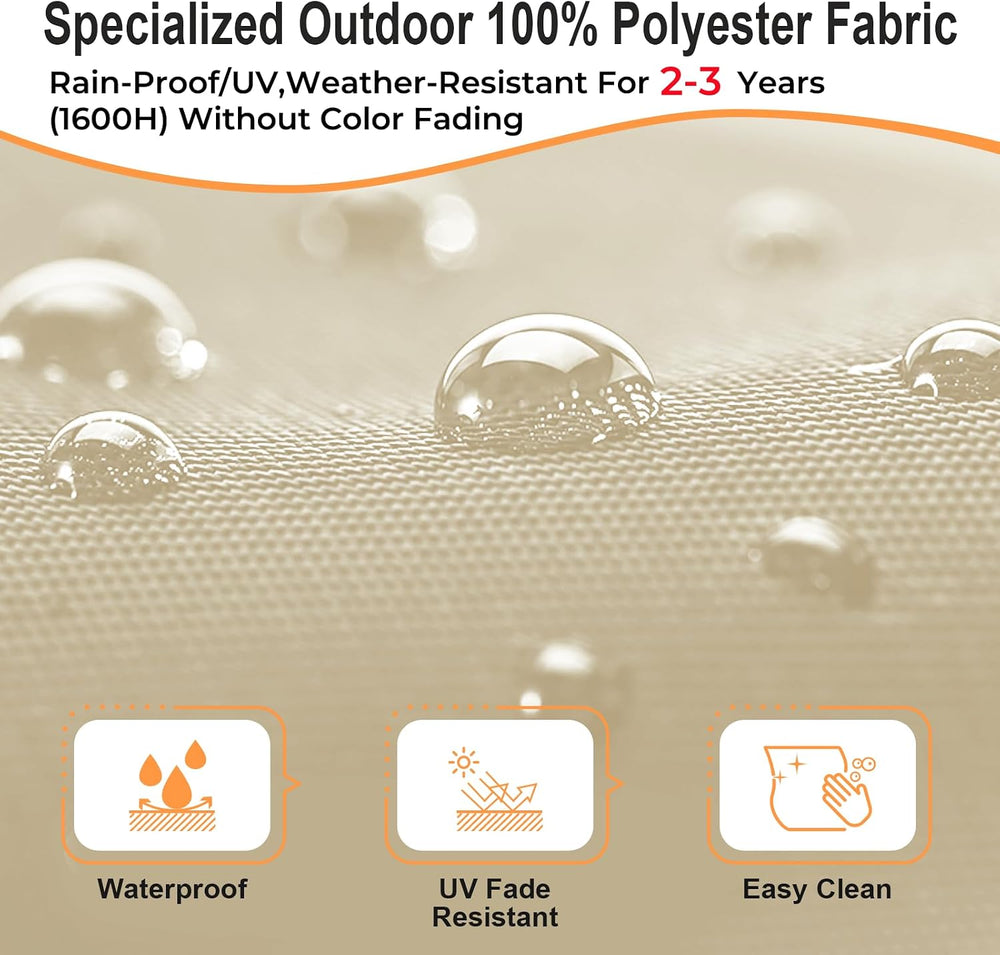 Outdoor 66in Round Daybed Replacement Canopy Cover,Khaki