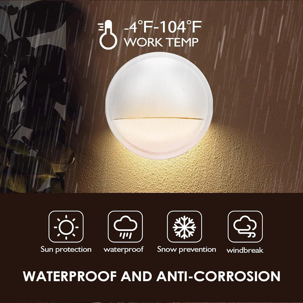 LED Low Voltage Deck Lights Outdoor Waterproof,6-Pack 3CCT Deck Lighting Fixt...