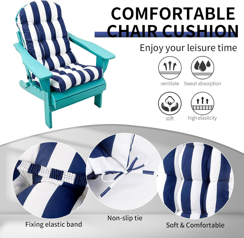 Adirondack Chair Cushion, High Back Patio Chair Cushions 48 x 19.7 x 4.7 Inch...