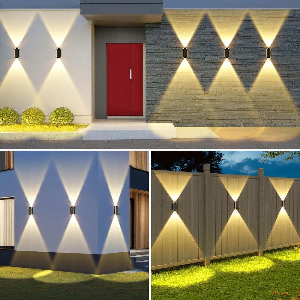 Ellasay Solar Fence Lightsv Backyark: 12-Pack Fence Lights Solar Powered 3 Co...