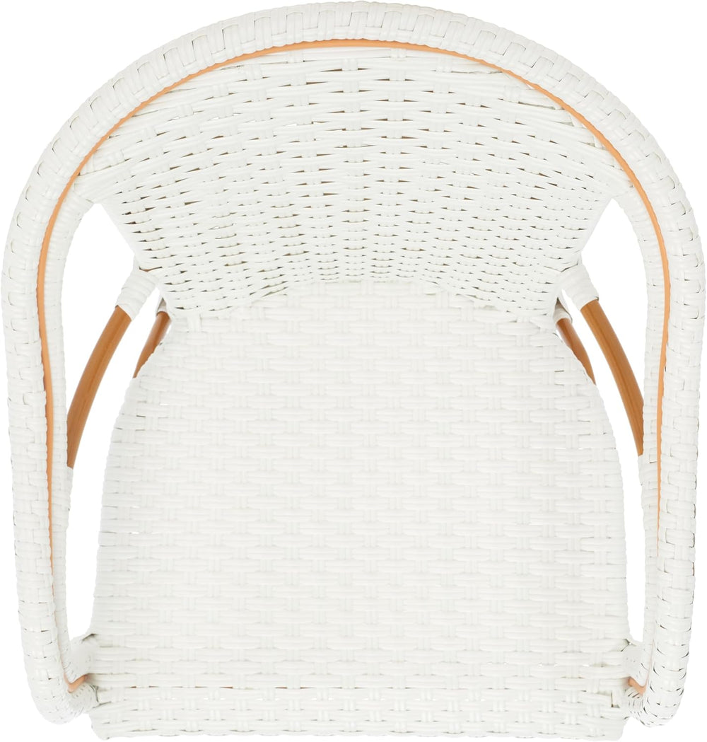 SAFAVIEH Outdoor - California Armchair Set of 2 - White - Faux Wicker & A...