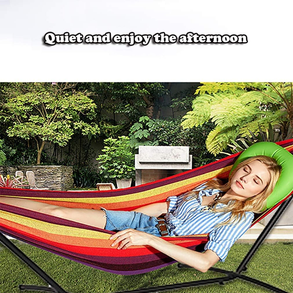 Hammock and Stand Heavy Duty Portable Solid Steel Stand with Carrying Case Ad...