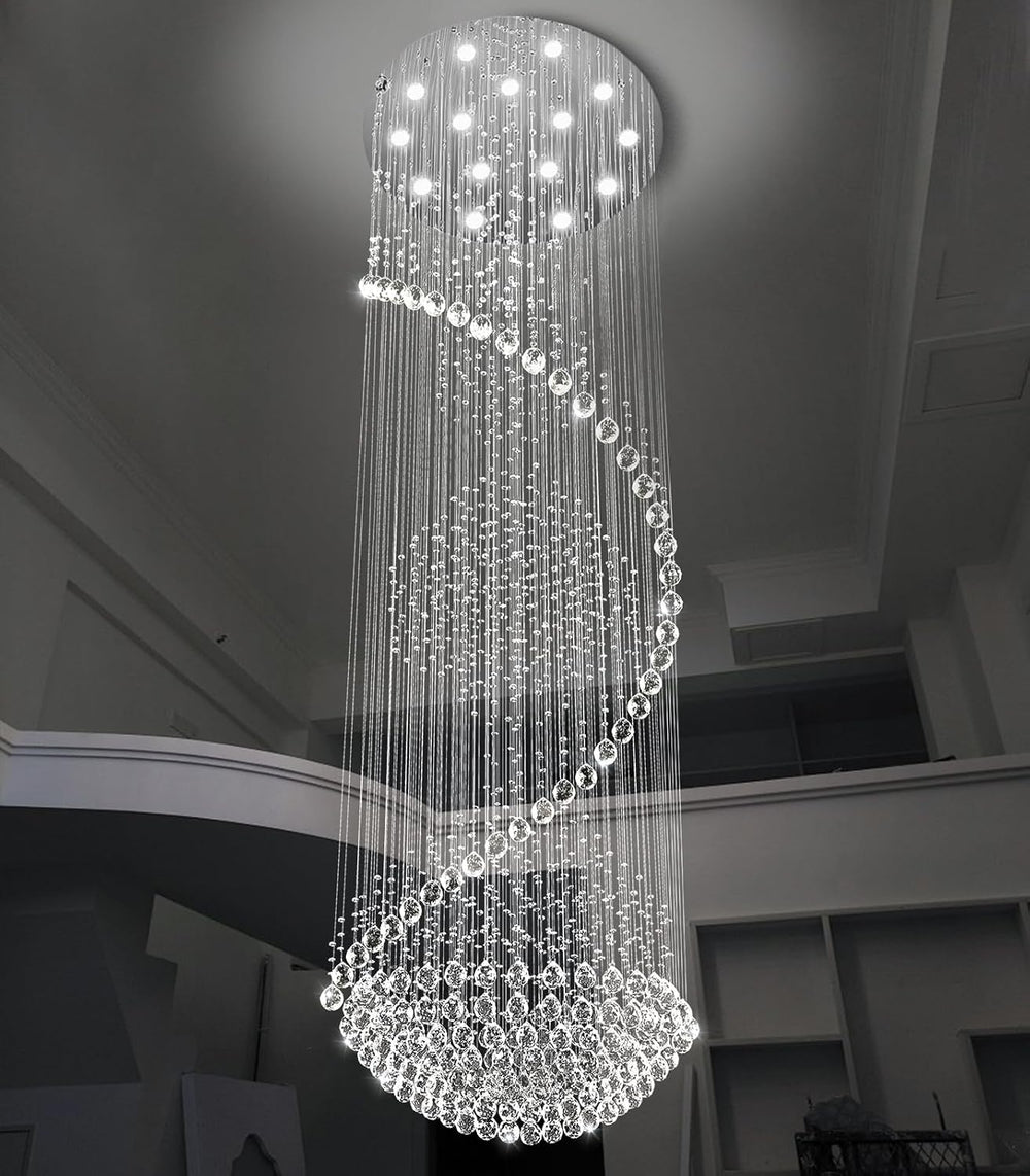 D40'' x H120'' Crystal Chandelier High Ceiling Chandeliers fo...