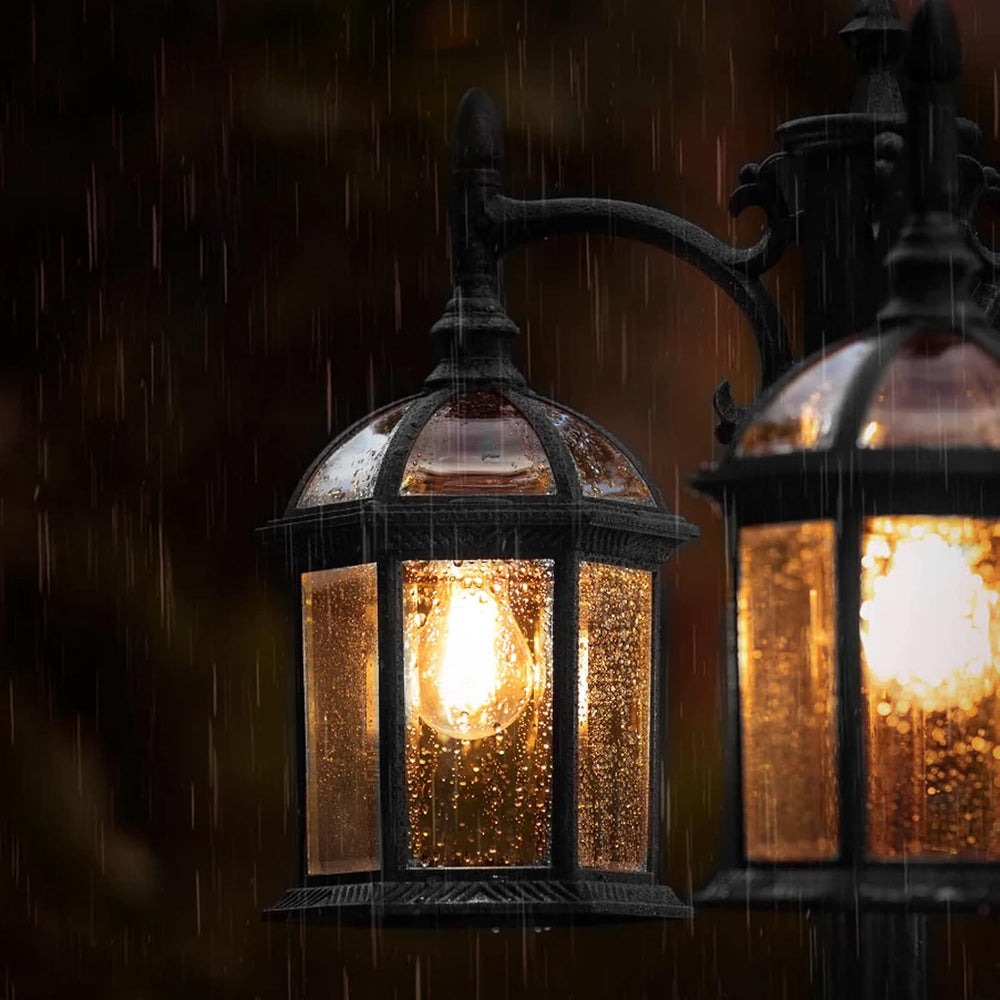 Aluminum Outdoor Lamp Post Birdcage, Hardwired Street Light Post for Outside,...