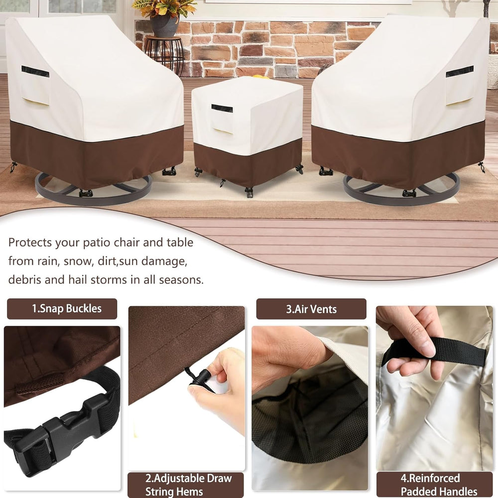 Patio Furniture Set Covers for 3 Piece Outdoor Bistro,Waterproof 100% Outdoor...
