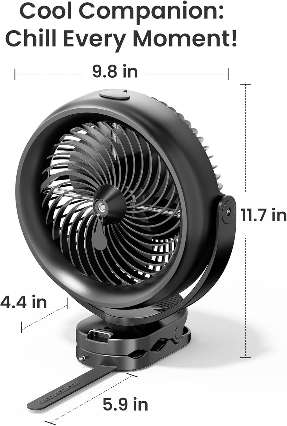 Koonie 8'' 10000mAh Battery Operated Misting Fan with Max. 48 Hrs Run...