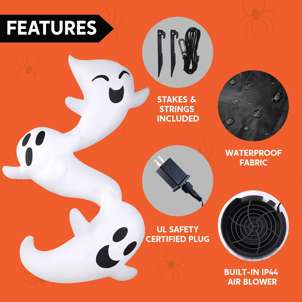 JOYIN 8ft Tall Halloween Inflatables Outdoor Decorations, Inflatable Ghosts H...