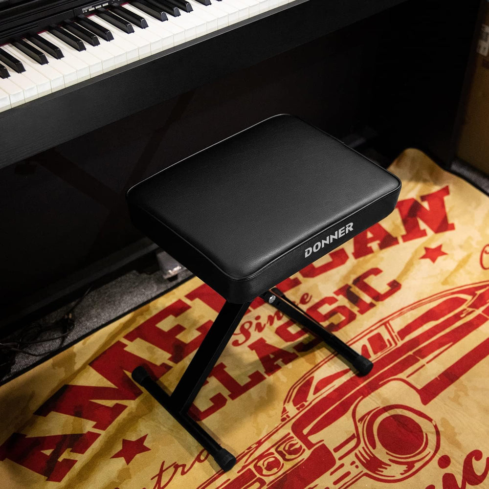 Donner Piano Bench, Adjustable Keyboard Bench Portable Stool Collapsible Chai...