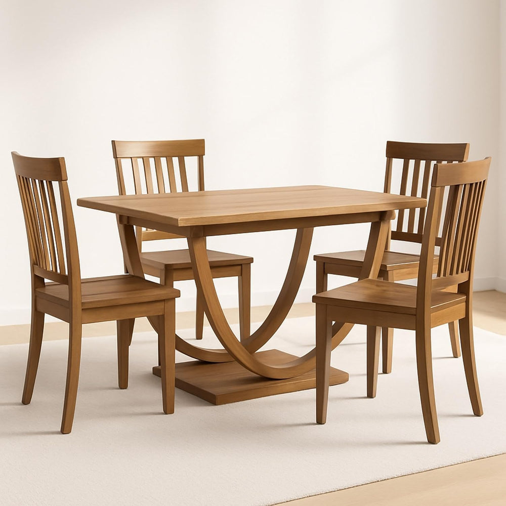 COLAMY Wooden Dining Chairs Set of 4, Spindle High Back Windsor Kitchen Side ...