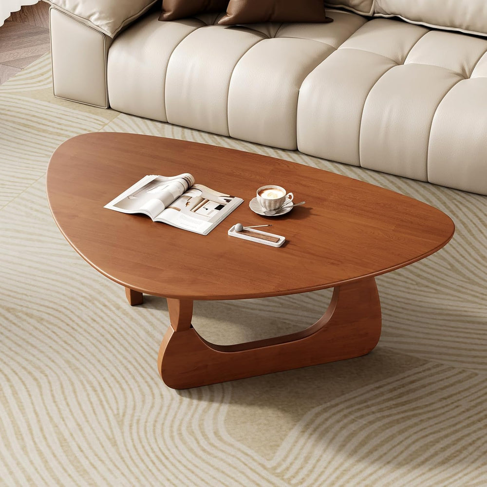 Mid Century Modern Coffee Table - Walnut Wooden Coffee Table for Living Room,...
