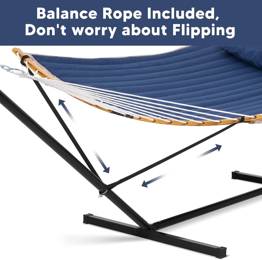 SUNCREAT Portable Outdoor Hammock with Stand, Heavy Duty Hammock with Carryin...