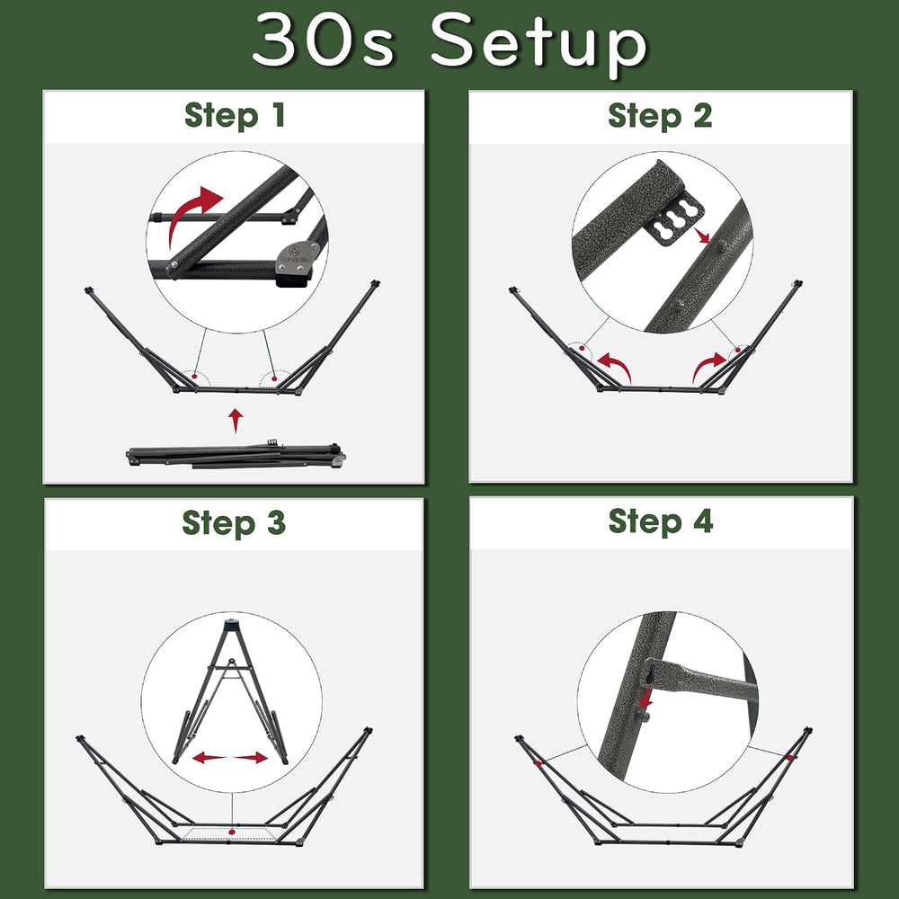 Tranquillo 2 in 1 Hammock and Swinging Chair with Collapsible Steel Stand &am...