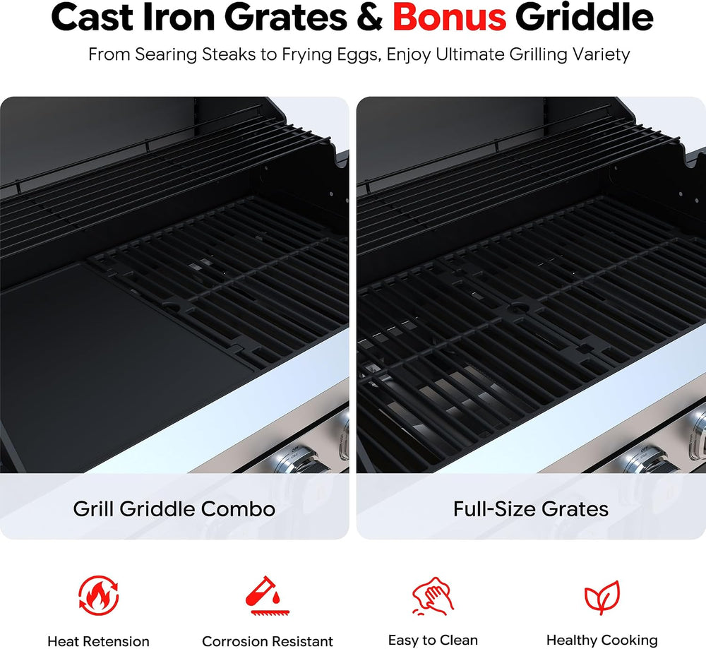 Brand-Man Propane Gas Grill Island Outdoor Kitchen & Storage Cabinets