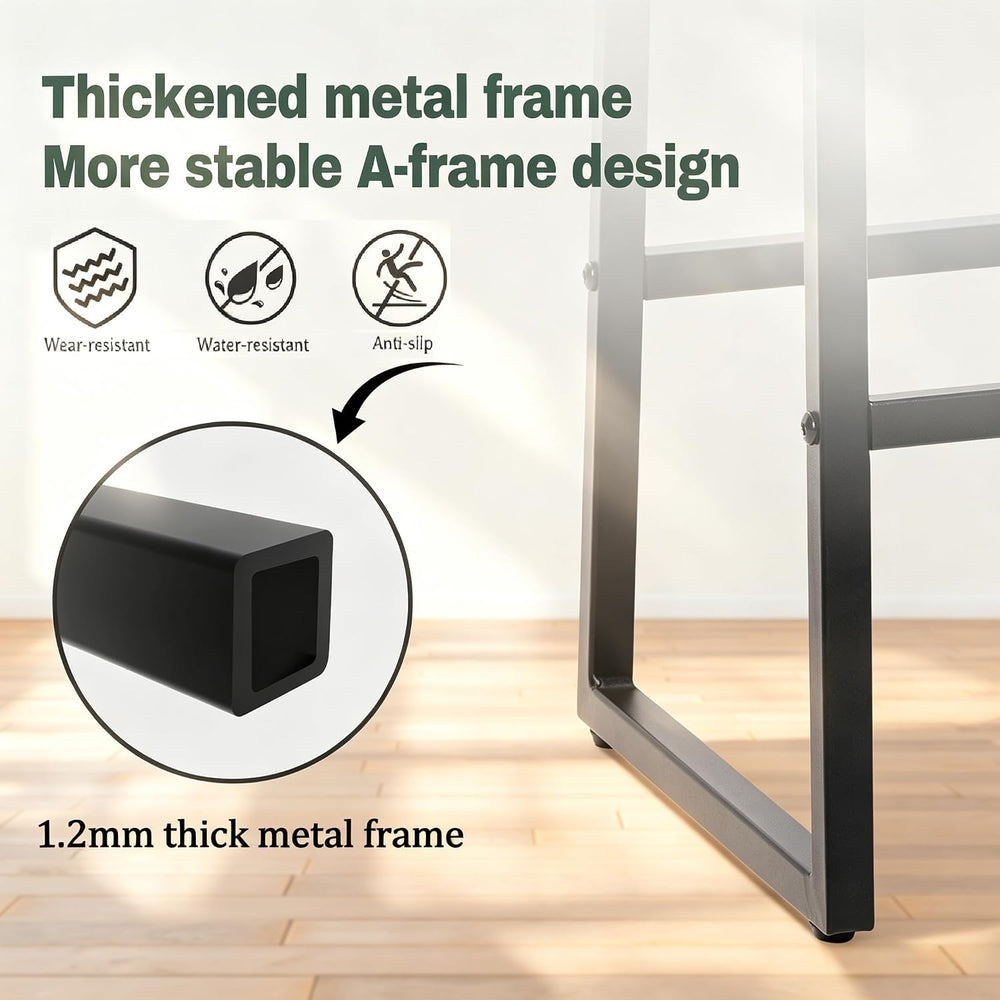 RNKSFX Black and White Modern Bar Stools Set of 3 for Kitchen Counter 24 inch...