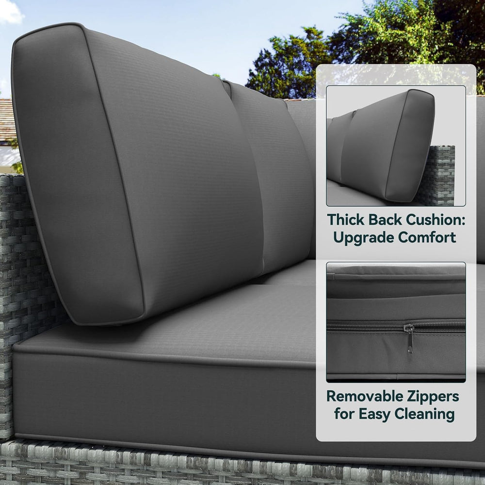Outdoor Replacement Cushions for Patio Furniture,Water-Resistant Sofa Cushion...