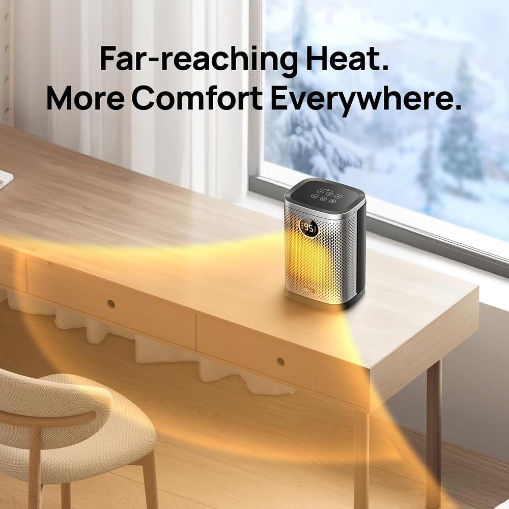 DREO Space Heater for Indoor, Portable Heater, 1500W Compact Ceramic Convecti...