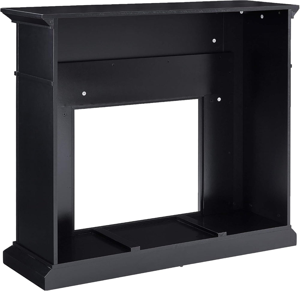 SEI Furniture Drovling Marble Tiled Color Changing Electric Fireplace, Black-...